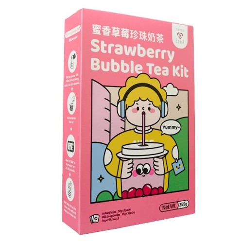 Boba mullitee kiirkomplekt, maasika maitsega (Tokimeki) Boba mullitee kiirkomplekt, maasika maitsega (Tokimeki)