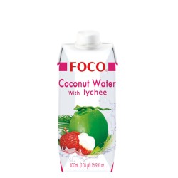 Kookosvesi, lychee (Foco) Kookosvesi, lychee (Foco)