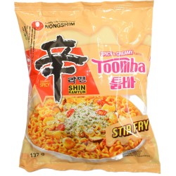 Kiirnuudlid, vürtsikas ja kreemjas, väga terav (Nongshim Shin Ramyun Stir Fry Toomba) Kiirnuudlid, vürtsikas ja kreemjas, väga terav (Nongshim Shin Ramyun Stir Fry Toomba)