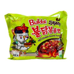 Kiirnuudlid, kanaliha maitsega ja sojaoa kastmega, terav (Buldak Chicken Ramyun Jjajang) Kiirnuudlid, kanaliha maitsega ja sojaoa kastmega, terav (Buldak Chicken Ramyun Jjajang)