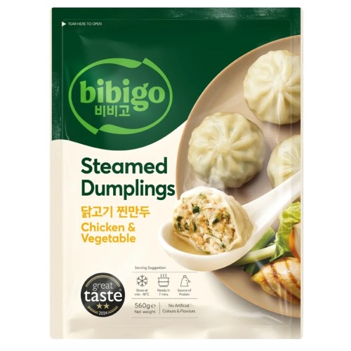 Gyoza with chicken and vegetables, Bibigo (frozen) Gyoza with chicken and vegetables, Bibigo (frozen)