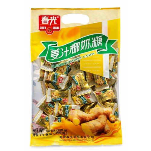 Kommid, ingveri-kookose maitsega (Chunguang Ginger Coconut Candy)