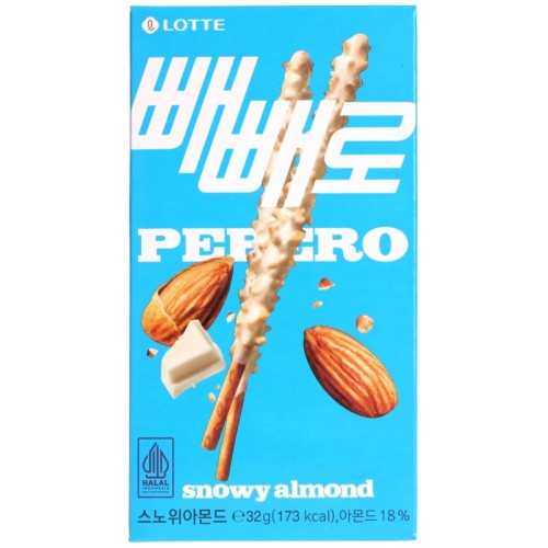 Küpsisepulgad mandel ja shokolaadi maitsega (Pepero Snowy Almond) Küpsisepulgad mandel ja shokolaadi maitsega (Pepero Snowy Almond)
