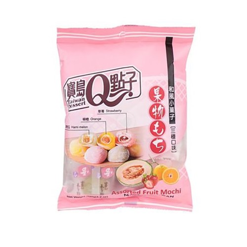 Assorted Fruit Mochi, strawberry, orange, melon