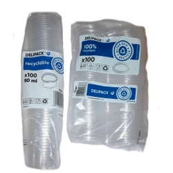 Sojakastme topsik 50 ml, 100tk (Delipack, PP)