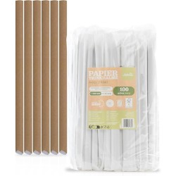 Boba tee kõrs, paber, pruun, kinnises paberpakendis (100 tk)