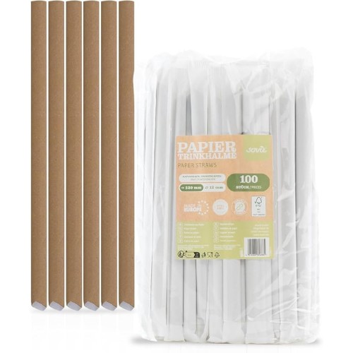 Boba tee kõrs, paber, pruun, kinnises paberpakendis (100 tk) Boba tee kõrs, paber, pruun, kinnises paberpakendis (100 tk)